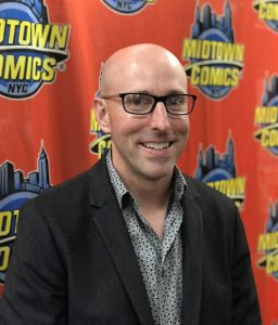 Writer Brian K. Vaughan at a 2019 book signing