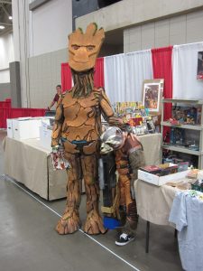 Groot and Rocket Raccoon cosplayers at Dallas Comic Con 2015, the event now run as Fan Expo Dallas