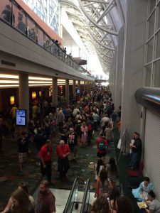 Crowds in the Salt Palace Convention Center at Salt Lake Comic Con 2014, now FanX