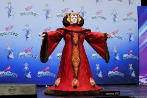 Padmé Amidala cosplayer in the craftsmanship contest at GalaxyCon Des Moines 2025