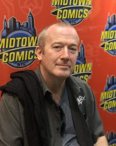 Writer Garth Ennis at a 2019 signing in New York