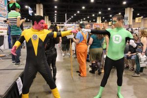 Sinestro and Hal Jordan cosplayers at HeroesCon 2013 in Charlotte