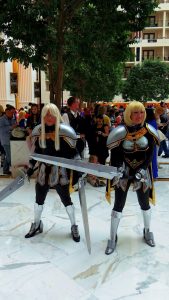 Two Claymore cosplayers at Katsucon 2014