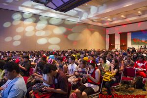 Crowd at the opening ceremony of Kawaii Kon 2015 in Honolulu