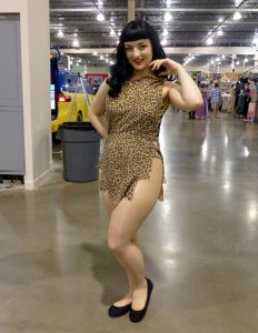 Bettie Page cosplayer at Motor City Comic Con 2015