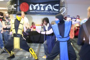 Sub-Zero and Scorpion cosplayers at Ohayocon 2008 in Columbus