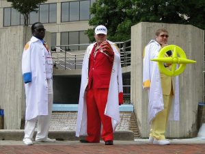One Piece Marine admiral cosplayers at Otakon 2013