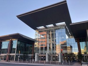 Indiana Convention Center entrance in Indianapolis, venue of PopCon Indy