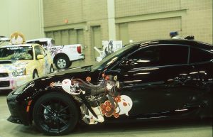 Hu Tao itasha car on display at San Japan 2024 in San Antonio