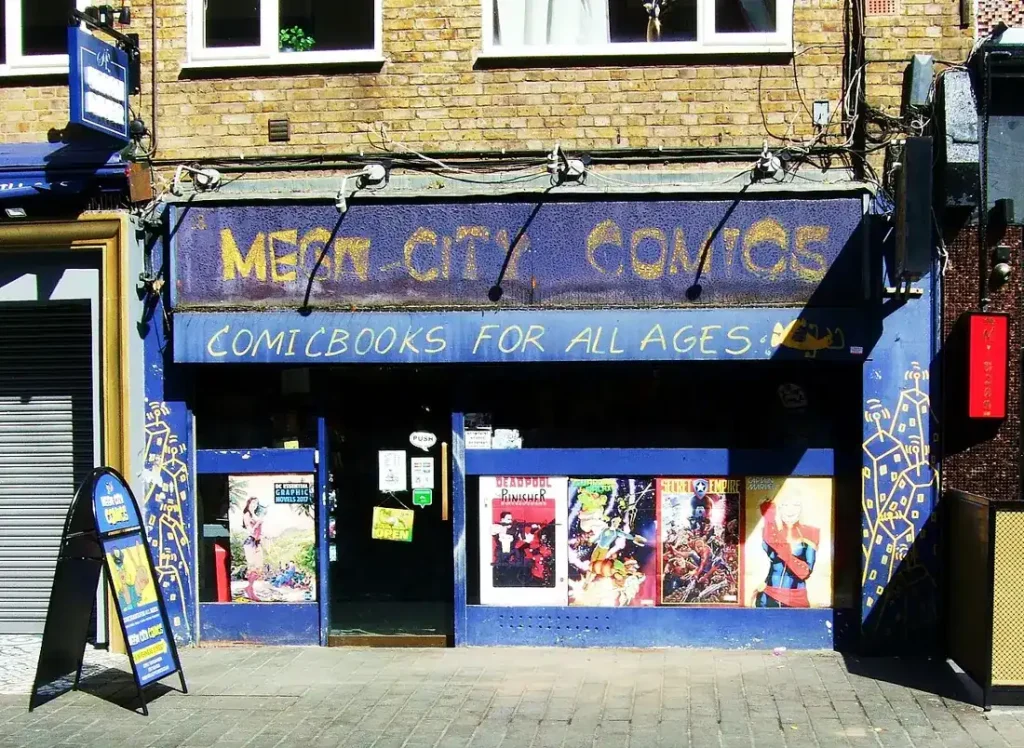 Comic shop front
